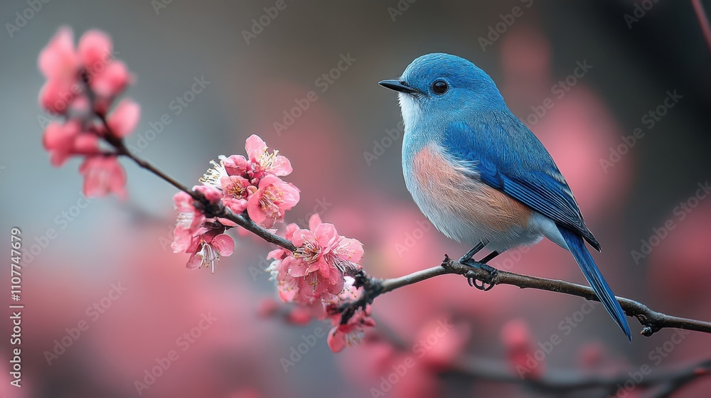 Obraz premium a blue bird on a branch