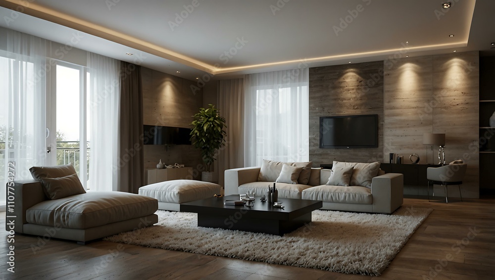 Fototapeta premium Modern living room interior.