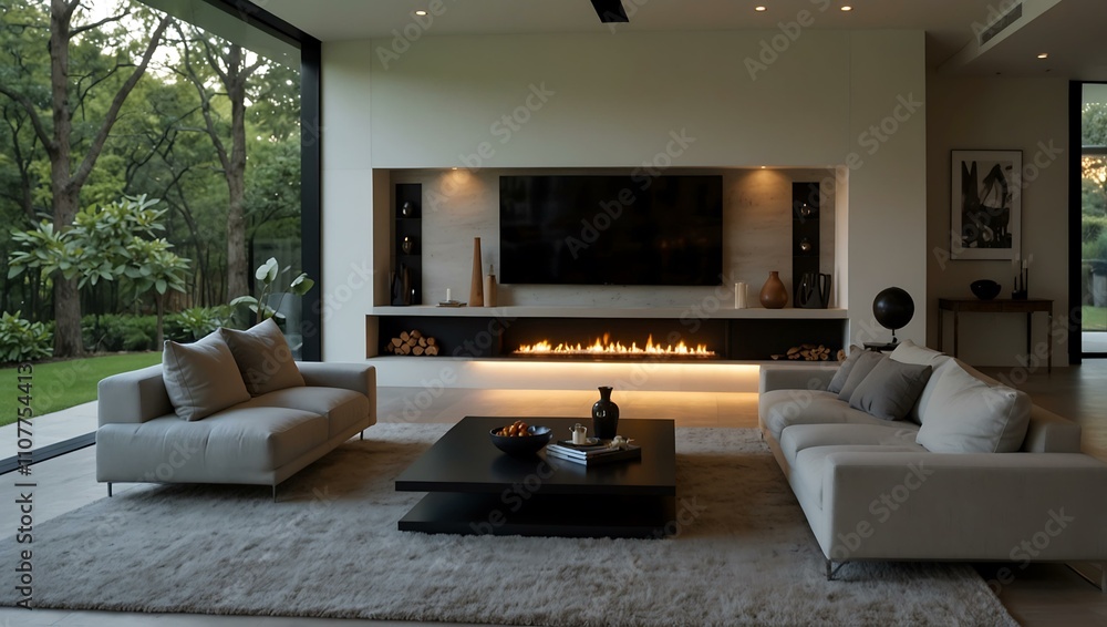 Fototapeta premium Modern living room setup.