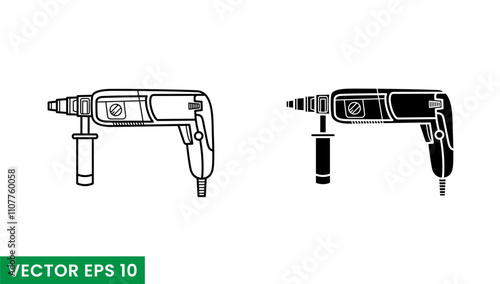 drilling machine vector icon