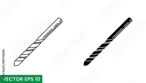 drill bit vector icon