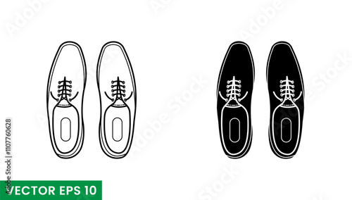 plain shoes vector icon