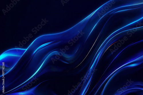 Wallpaper Mural Calming Flowing Blue and Turquoise Waves, Soft Fluid Motion and Abstract Water Design for Relaxing and Serene Background Torontodigital.ca