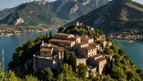 Monte Isola village of Carzano. photo