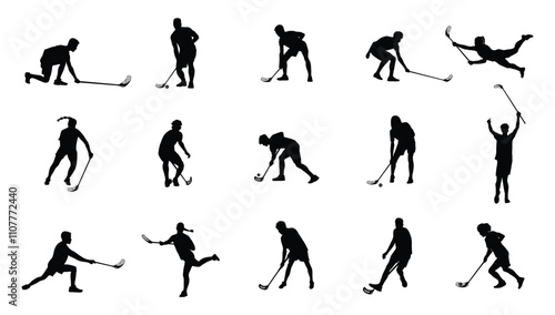 Foto floorball silhouette vector