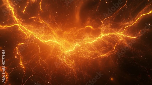 Dynamic Plasma Lightning and Fiery Energy Surges Capturing Electric Cosmic Storms in High Definition