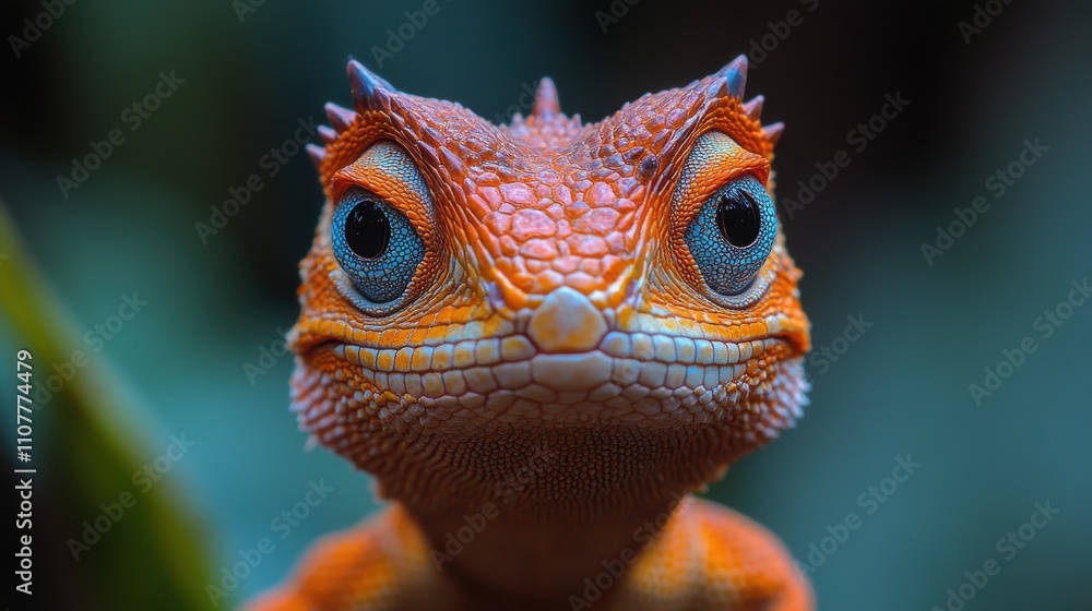 Obraz premium a lizard with a spikey head