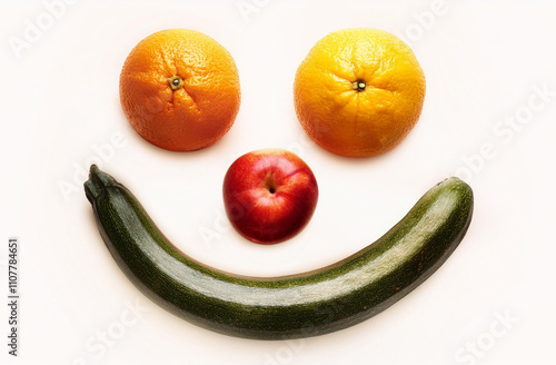 Happy Face made with fruits