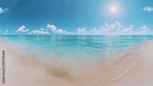 Beautiful daytime scene of Sandspur Beach in the Florida Keys, showcasing spring’s charm photo