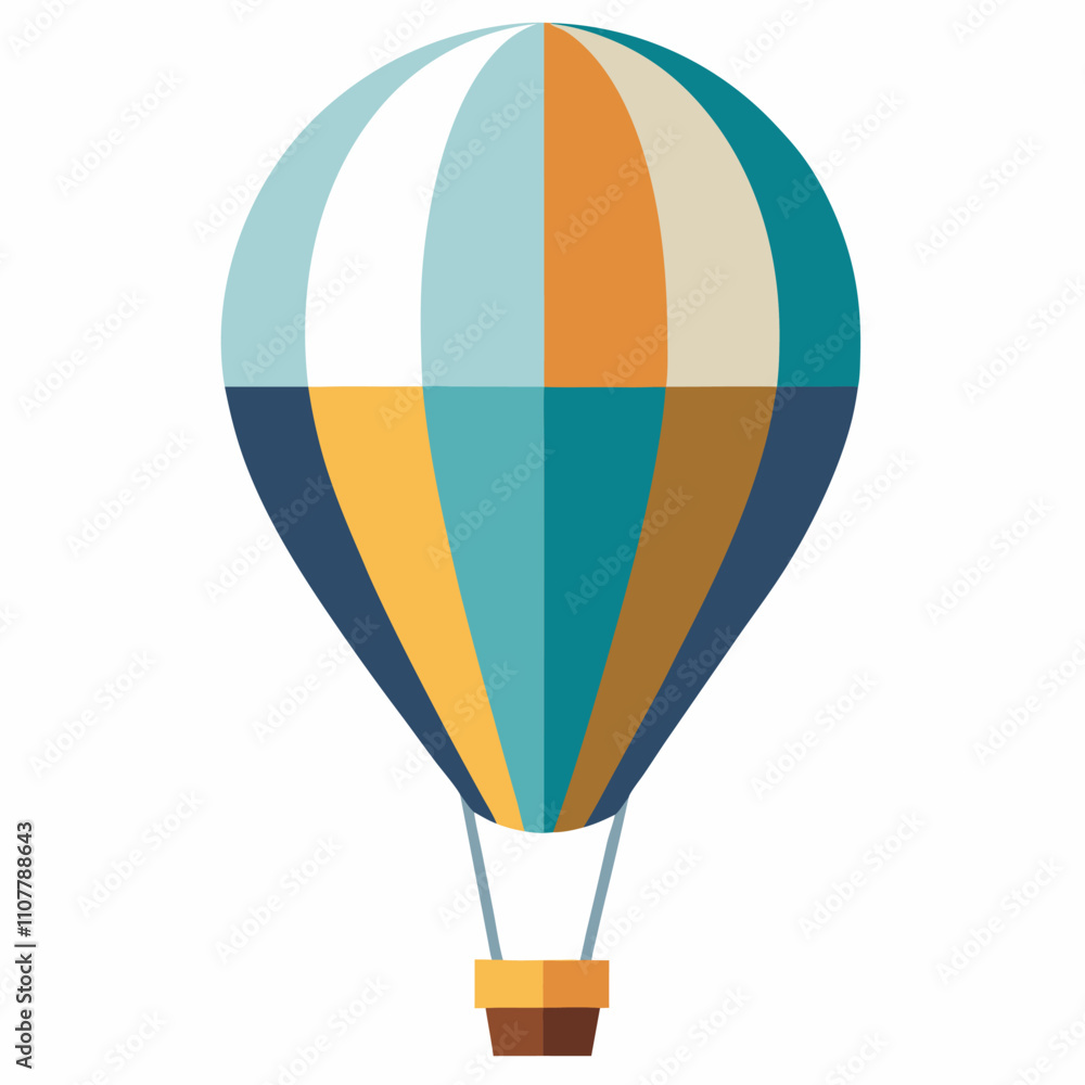 Fototapeta premium 3D Air Balloon Isolated on White Background