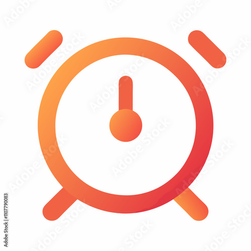 3D Alarm Clock Isolated on White Background