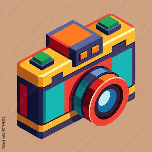 3D Camera Vector Design for Creative Projects