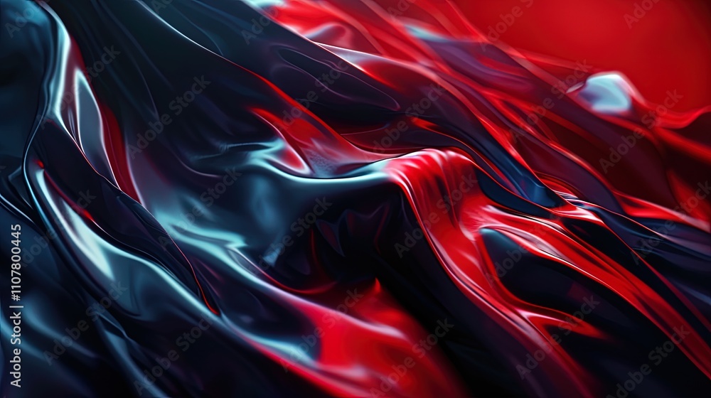 Obraz premium Abstract Red And Blue Draped Fabric Texture