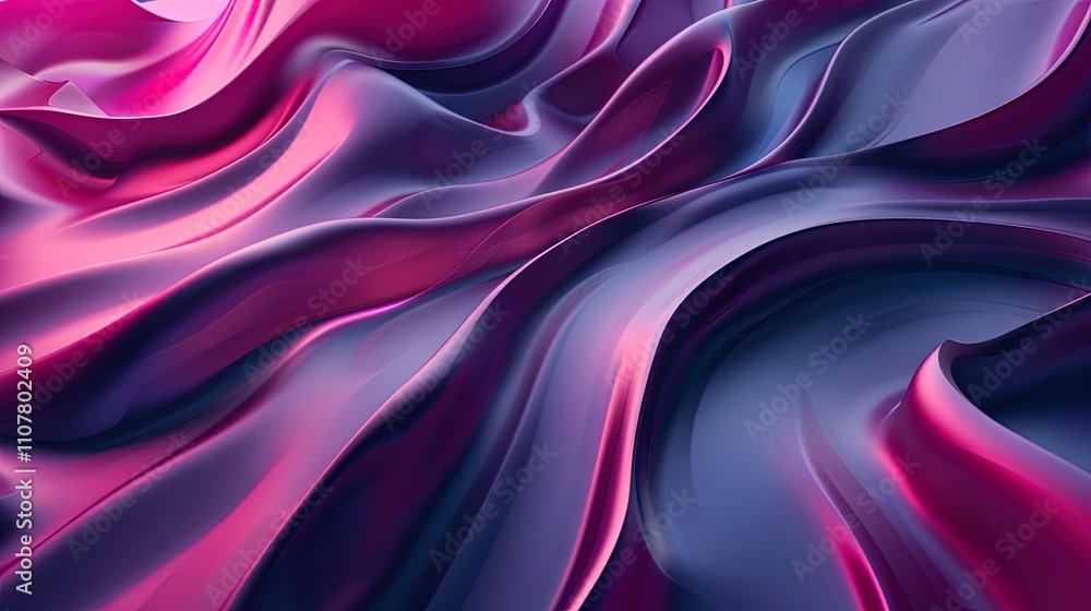 Fototapeta premium Abstract Purple and Pink Fluid Swirls Design