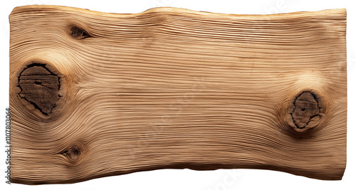 PNG Wooden plank with prominent knots and grain