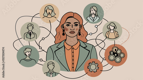  business directions challenge, confusion or decide options concept, businesswoman thinking and make business decisions