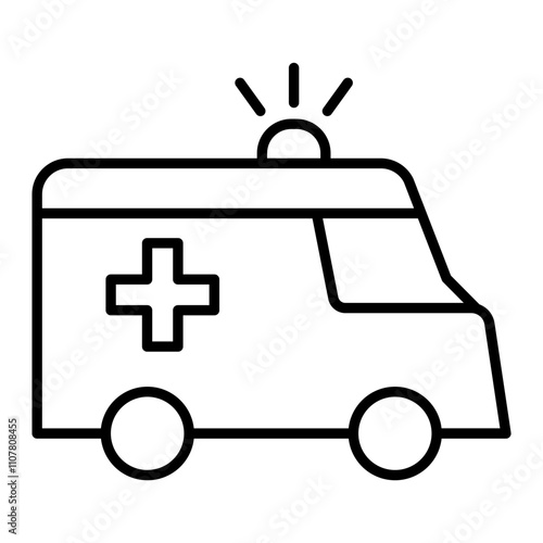 Ambulance outline icon