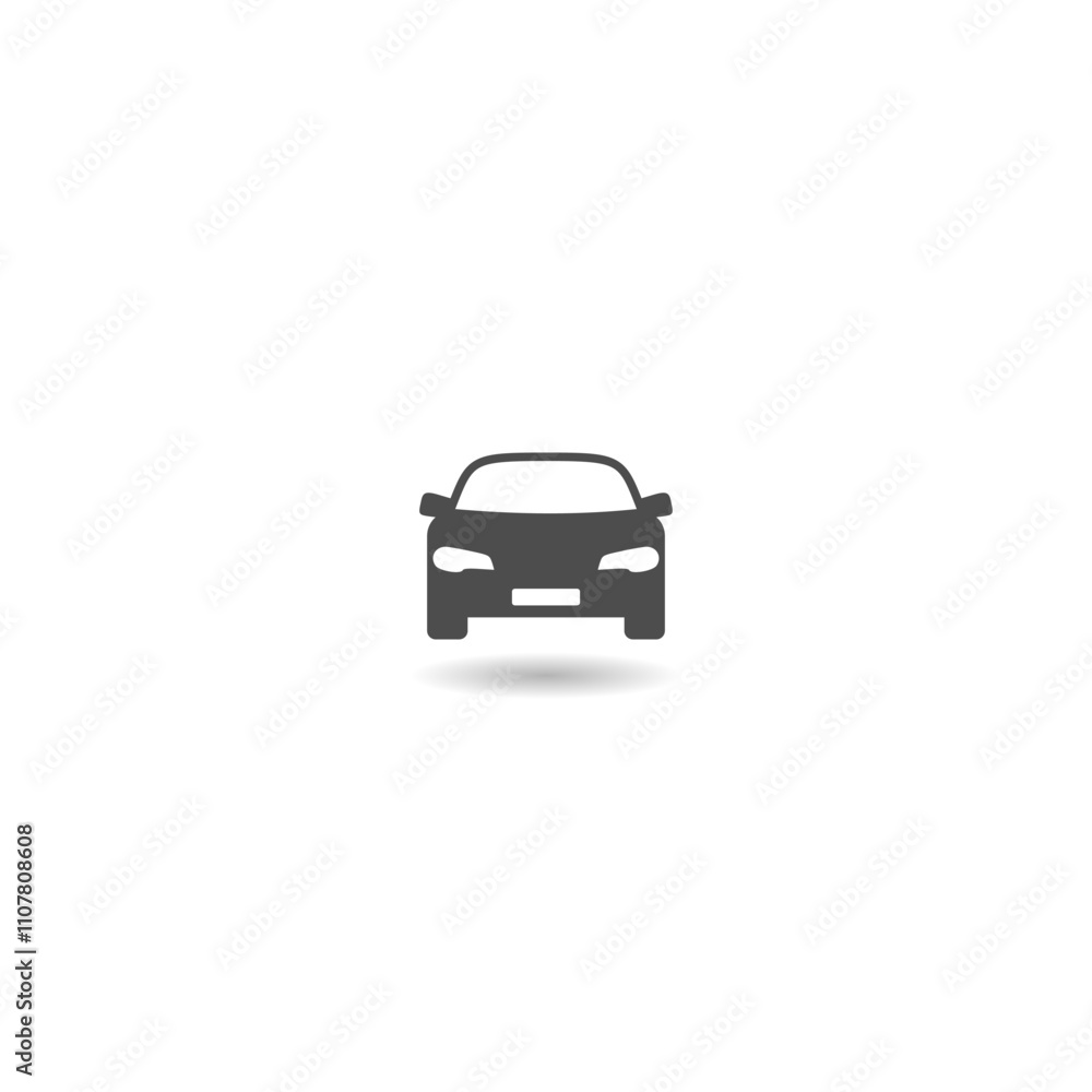 Fototapeta premium Car simple icon with shadow