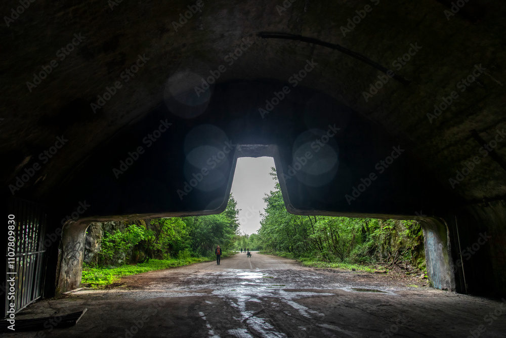 Naklejka premium Ruins of underground airbase Zeljava, Bihac