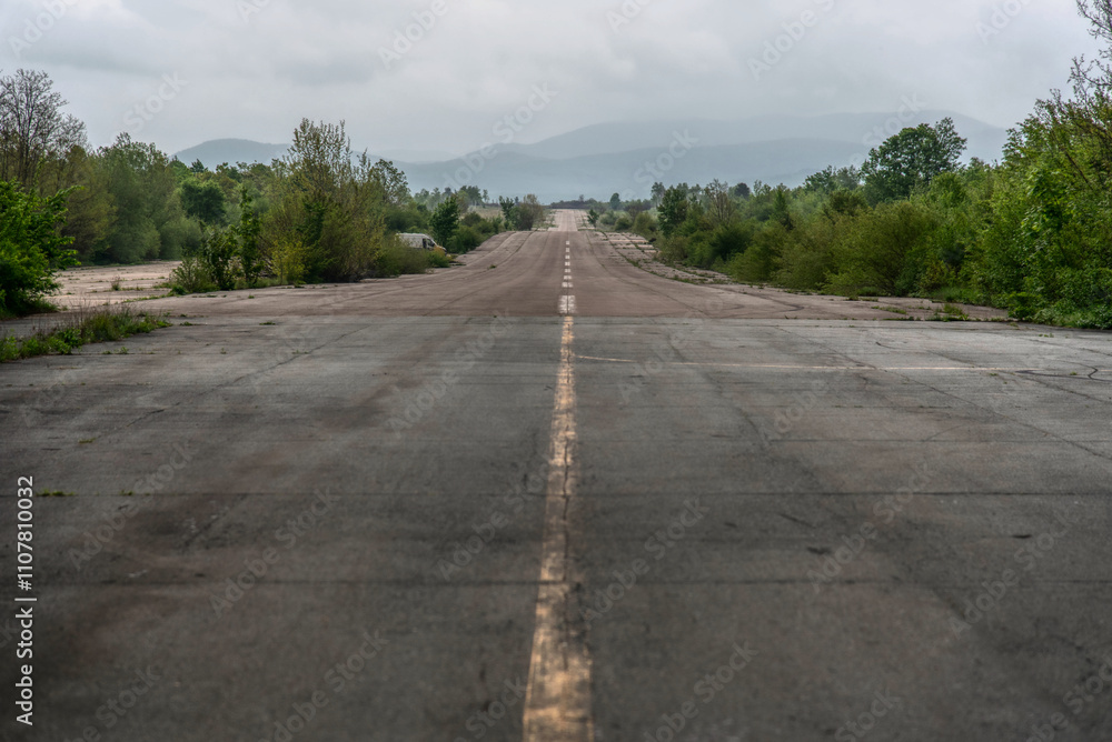 Fototapeta premium Ruins of underground airbase Zeljava, Bihac