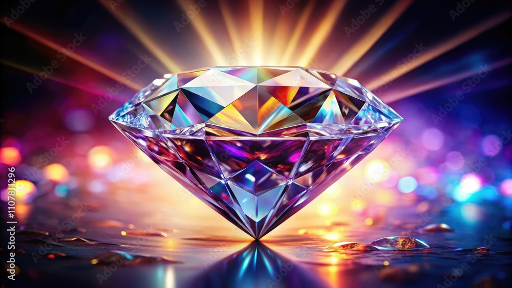 Glimmering close-up of a brilliant diamond, capturing dazzling reflections—ideal for showcasing exquisite jewelry and enhancing luxury design projects with stunning visuals. Glimmering close-up of a brilliant diamond, capturing dazzling reflections—ideal for showcasing exquisite jewelry and enhancing luxury design projects with stunning visuals.