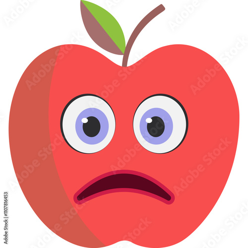 Sad apple face