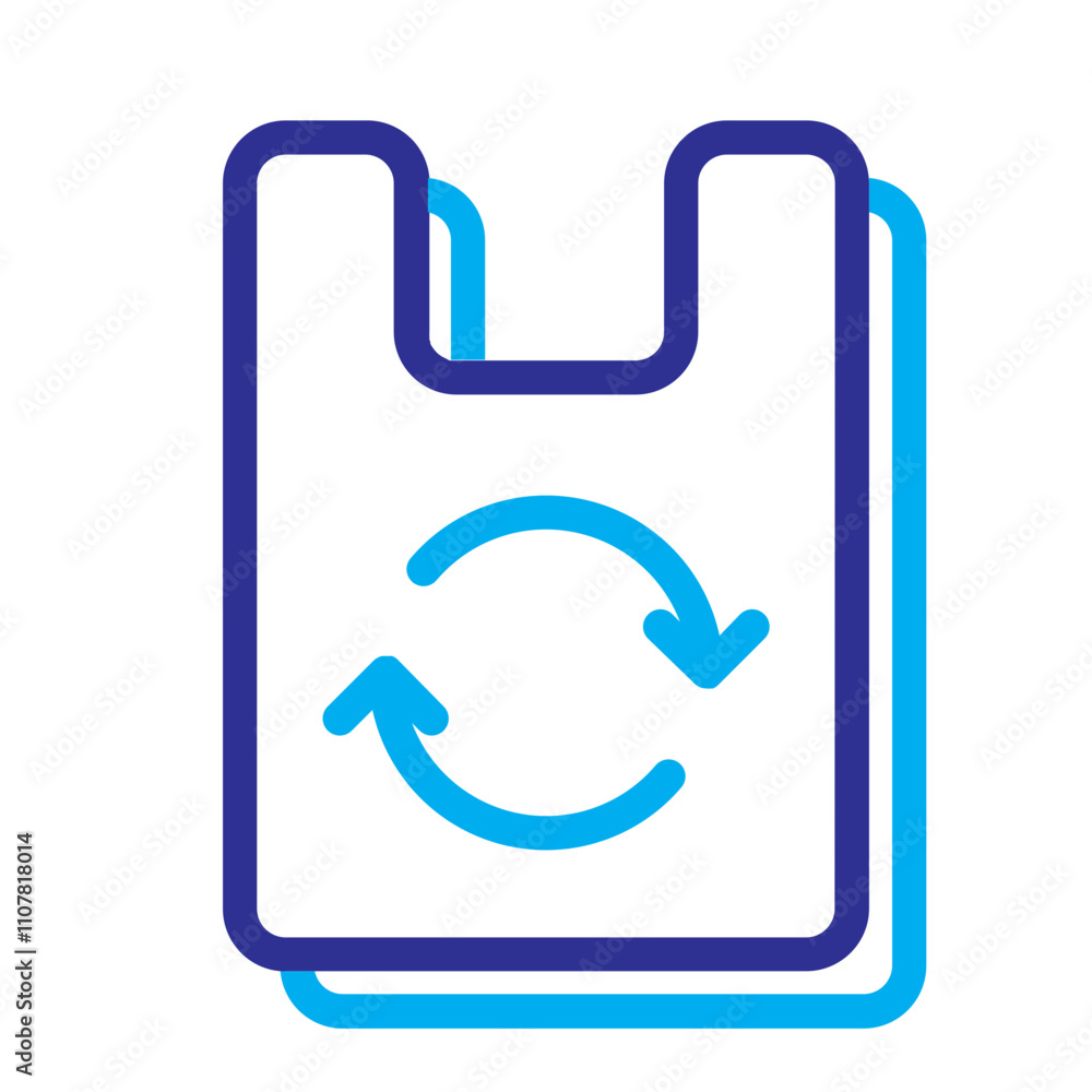 Obraz premium plastic recycle line icon