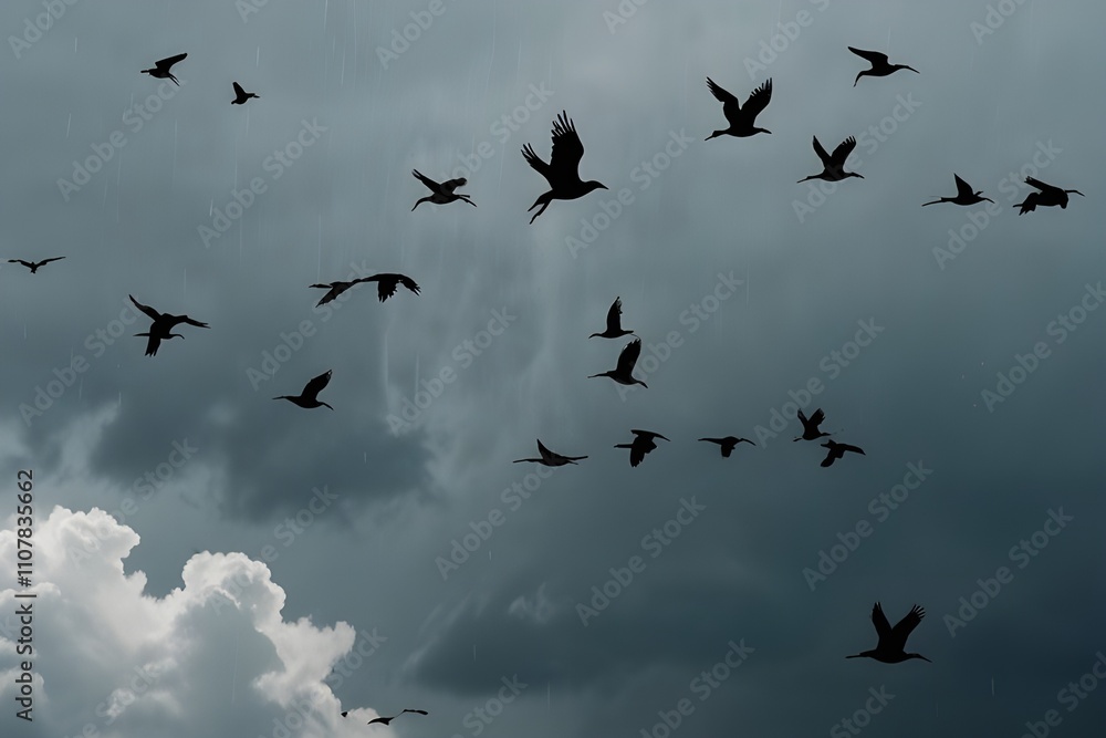 Fototapeta premium flock of birds