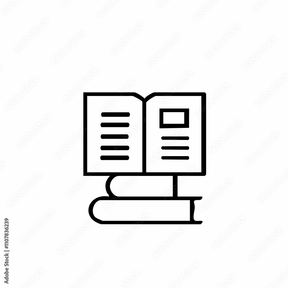 Book Stack Icon - Education, Knowledge, and Learning Symbol Book Stack Icon - Education, Knowledge, and Learning Symbol