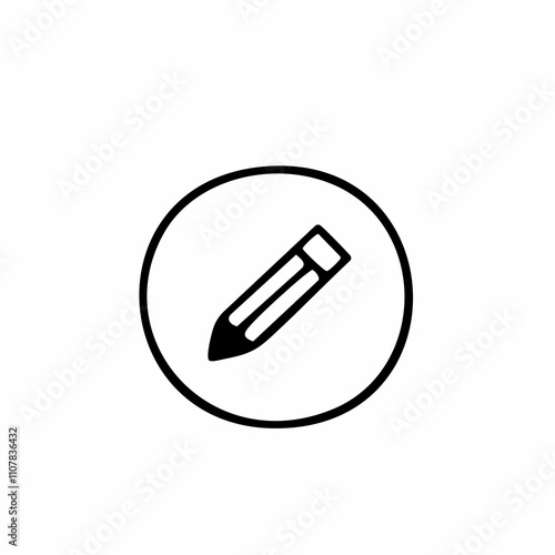 Free Download Pencil in Circle Icon Edit, Write, and Create Symbol - GFXLoad