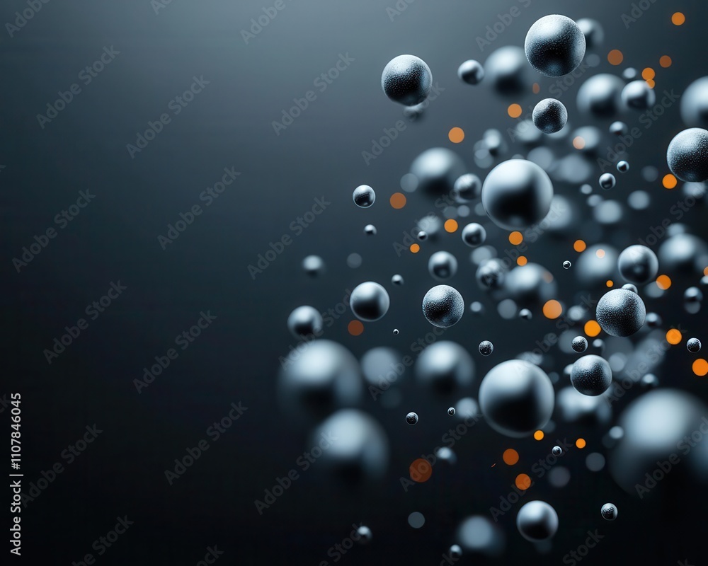 Antibacterial nanosilver particles, embedded in materials, 3D illustration Antibacterial nanosilver particles, embedded in materials, 3D illustration