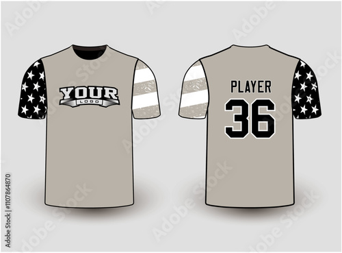 Sports gear template mockup is a perfect fit for all sports. The designs that go on casual wear, shirts, fashion apparel, and all kinds of team uniform