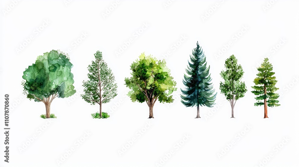 Obraz premium In sustainable urban planning, trees and buildings are drawn in harmony.