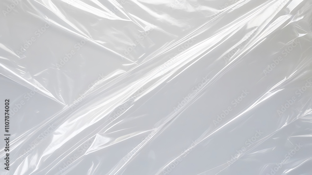 Obraz premium wrap of transparent plastic film over a textured background