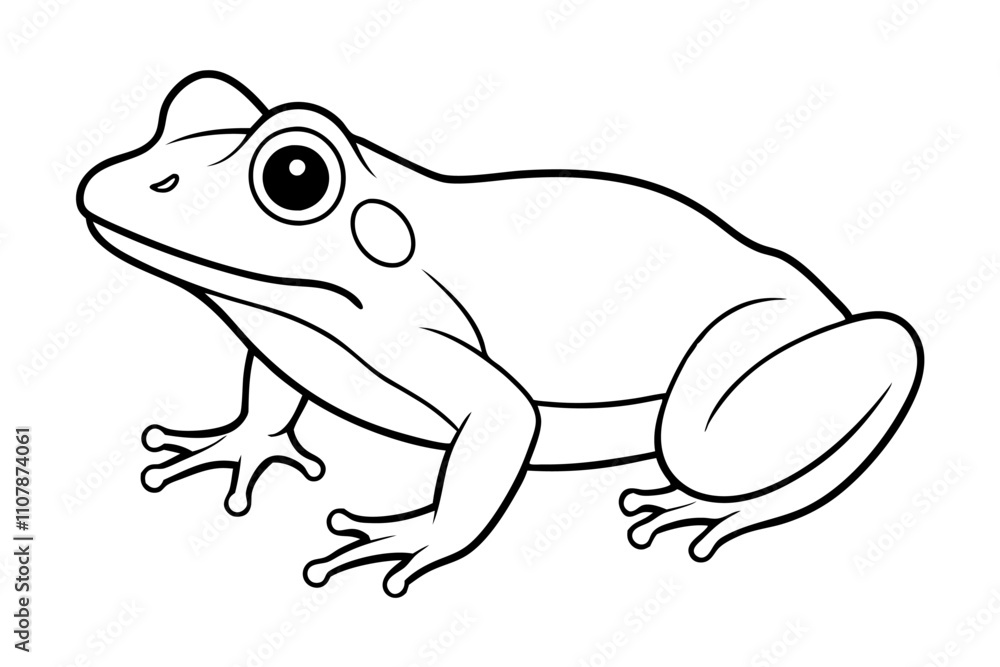 Naklejka premium frog on white background