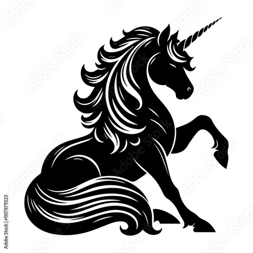 Unicorn Horse Silhouette Vector Illustration