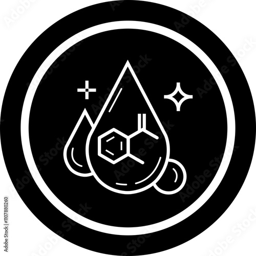 Black Hyaluronic Acid Icon for Beauty Products