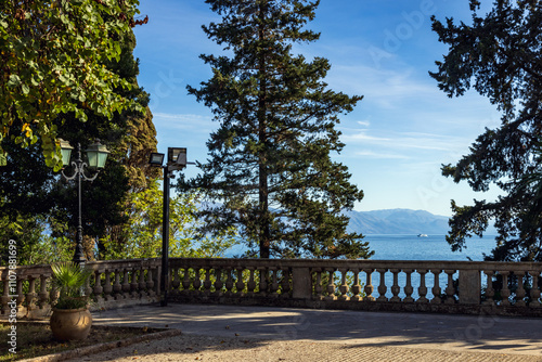 Gardens of Mon Repos estate, birthplace of Prince Philip Duke of Edinburgh, Corfu, Greece