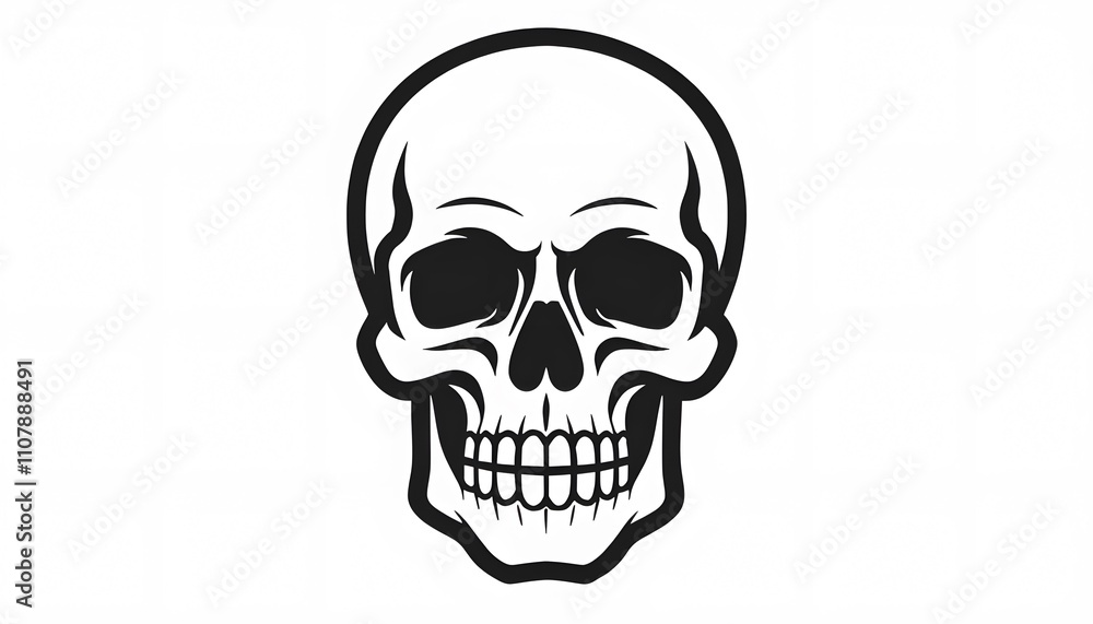 Fototapeta premium Classic Skull Icon