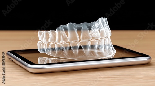 Digital dental records viewed on a holographic interface