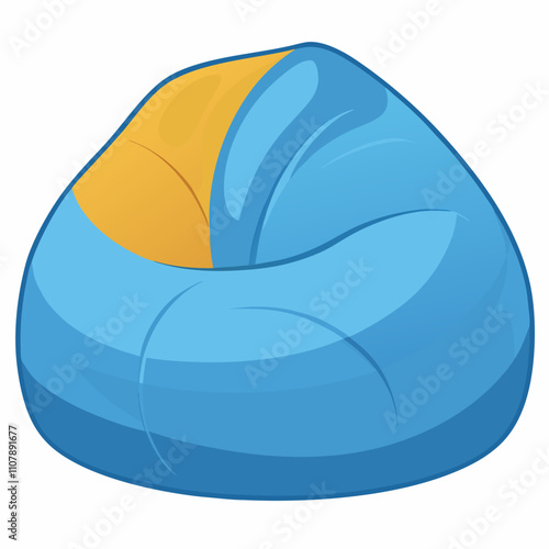 Bean Bag Chair Isolated on White Background for Cozy Relaxation