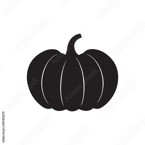 vector of black pumpkin silhouette