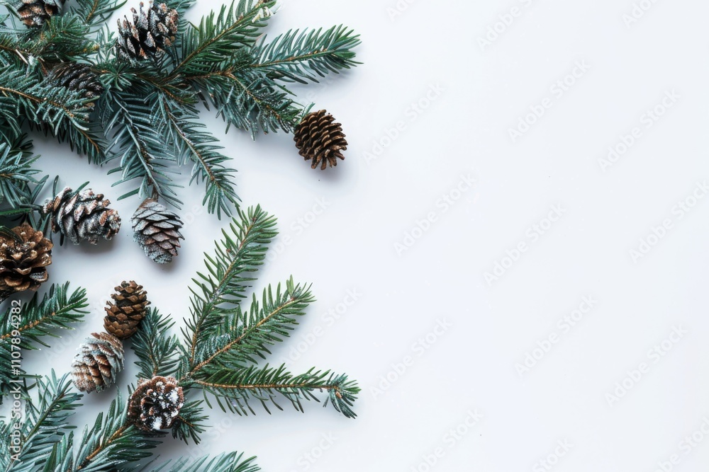 Pine cones sit atop a pine tree, perfect for nature or outdoor-themed projects Pine cones sit atop a pine tree, perfect for nature or outdoor-themed projects