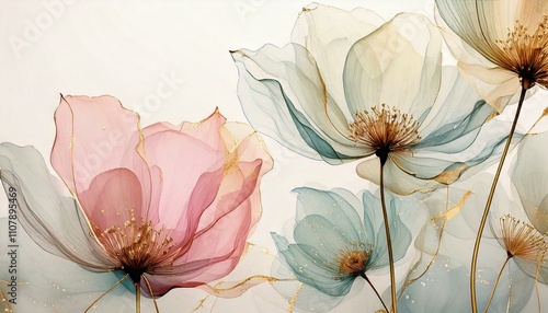 fiori stile acquarello