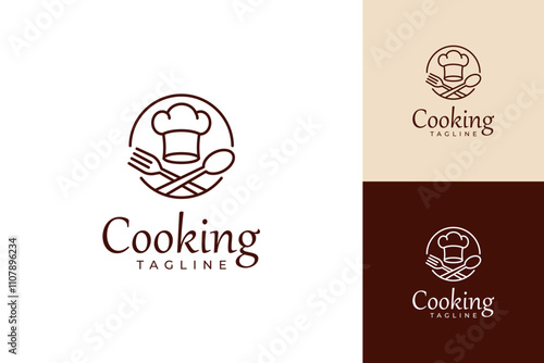 Cooking logo design vector template