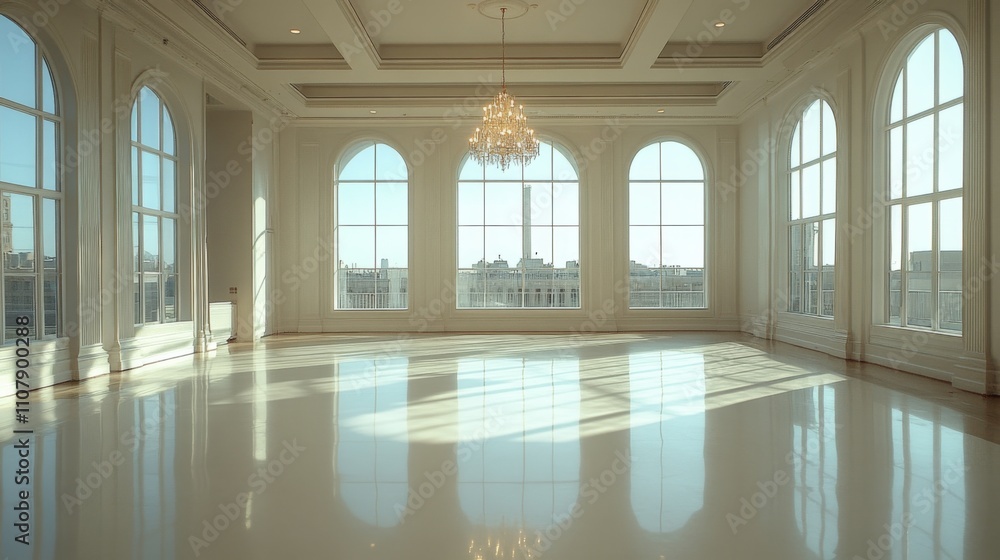 Fototapeta premium Elegant Sunlit Ballroom