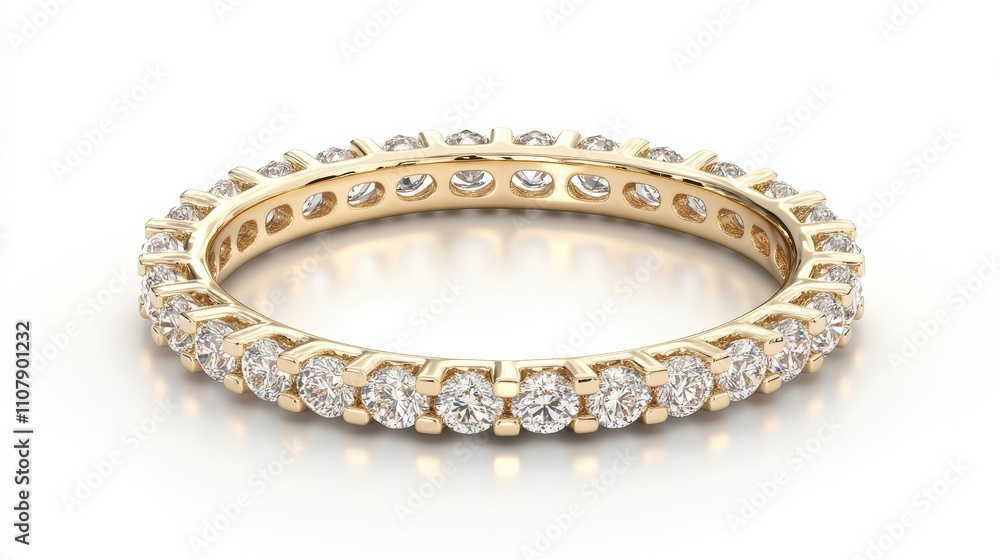 Elegant Gold Ring with Sparkling Diamonds Elegant Gold Ring with Sparkling Diamonds