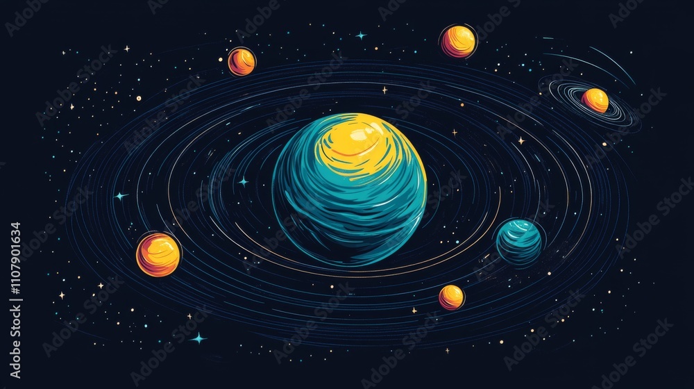 Obraz premium Cosmic Egg in Orbit