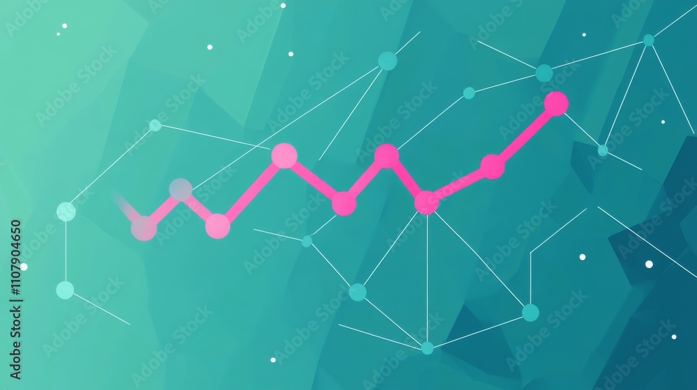 Obraz premium Geometric Growth Chart