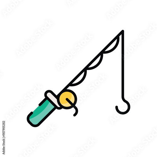 Fishing Rod vector icon